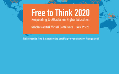 Scholars at Risk celebrates its 20th anniversary with a virtual conference