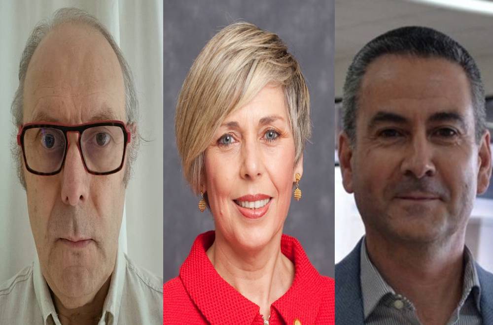 Photographs of the academic staff who is part of the Selection Committee for the 2022 call of the Stella Junior. From left to right, Tomasz Domański, Carmen Vargas and Scott Venezia.