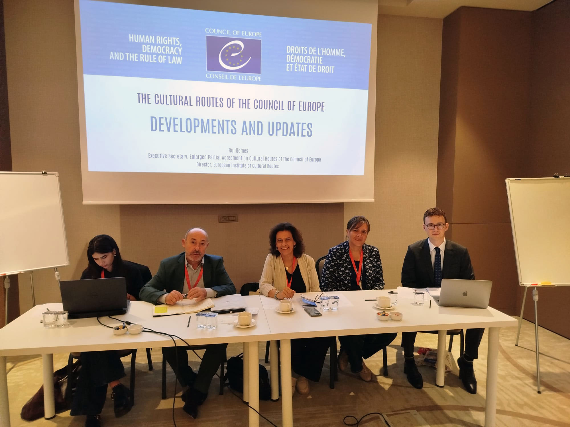 CGU en la mesa presidencial del 14th Annual Advisory Forum on Cultural Routes of the Council of Europe